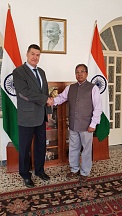 On the meeting of the Russian Ambassador to Eritrea H.E. Mr.  I. Mozgo with Indian Ambassador to Eritrea H.E. Mr. Prakash Chand