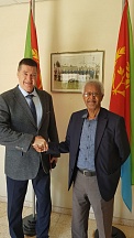 On the meeting of the Russian Ambassador to Eritrea H.E. Mr.  I. Mozgo with Commissioner of Sport and Culture of the State of Eritrea  H.E. Mr. Zemede Tekle
