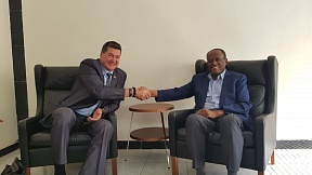 On the meeting of the Russian Ambassador to Eritrea H.E. Mr. I. Mozgo with Economic Adviser to the President of the State of Eritrea Mr.Hagos Ghebrehiwet.